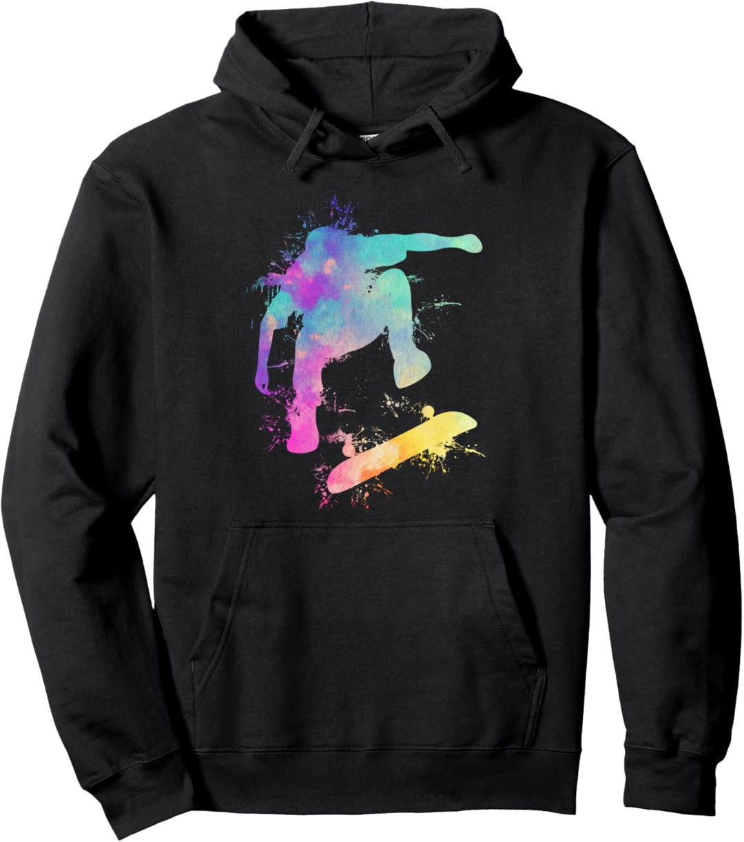 Skateboard Skateboarder Halfpipe Geschenk Watersplash Skater Pullover Hoodie