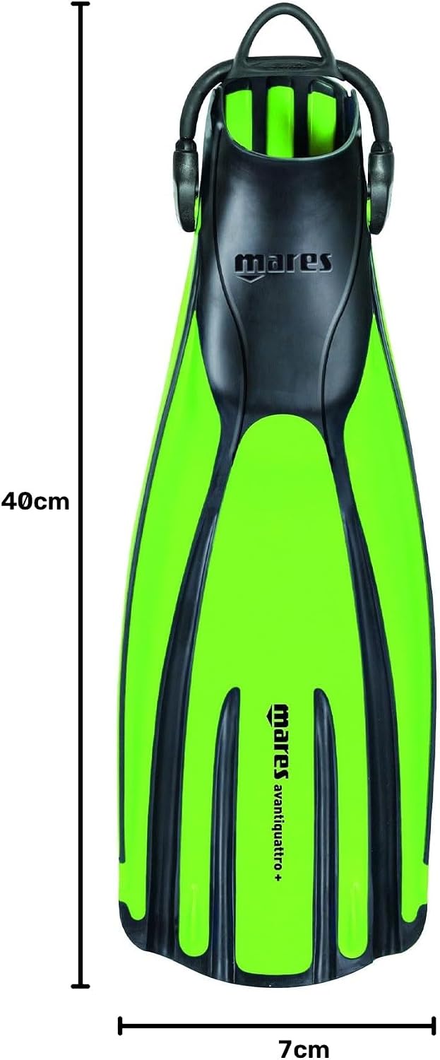 Mares Fins Avanti Quattro + Flossen Mit Riemen XL Lime, XL Lime