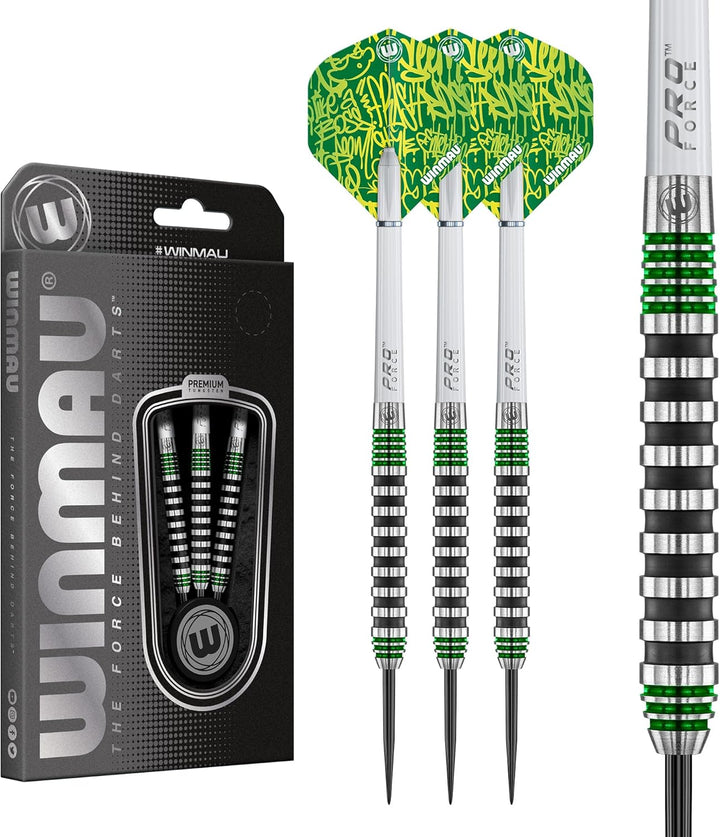 WINMAU Advance 500 Series Dartpfeile mit Stahlspitze 26 g grün, 26 g grün