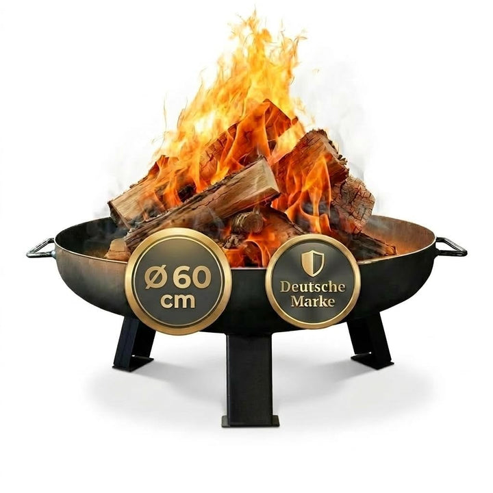 SOUK ONE Feuerschalen, Feuerschale Ø 60 cm Nizza Feuerstelle für den Garten, Terrasse und Balkon, Fe