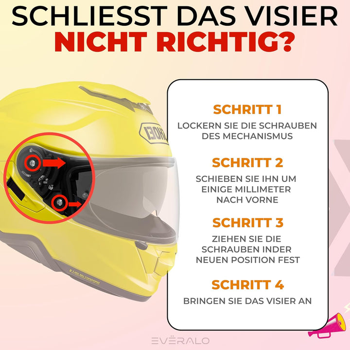 Kompatibel mit Shoei GT air Visier - Gt Air 2 - Neotec - Opticson - Cns 1 - Helmvisier Pinlock Ready