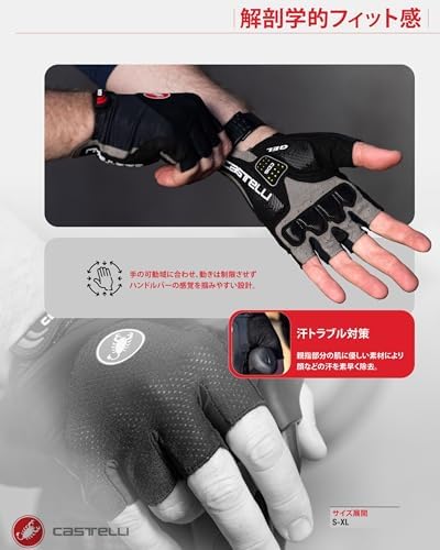 castelli Men's Arenberg Gel 2 Glove Fahrradhandschuhe S Schwarz, S Schwarz