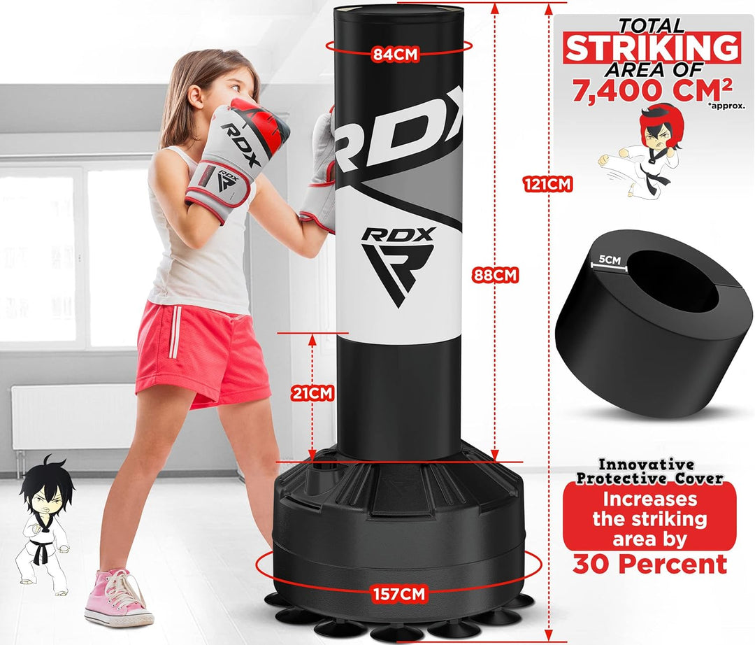 RDX Kinder Freistehender Boxsack 4ft Junior Standboxsäcke Trainingshandschuhe, MMA, Kickboxen,Boxen,