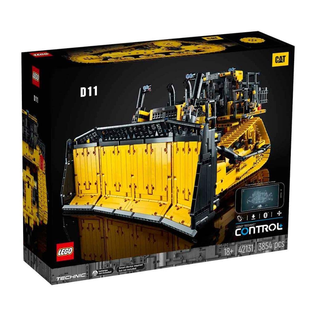 LEGO 42131 Technic Appgesteuerter Cat D11 Bulldozer, Set für Erwachsene, ferngesteuerte Autos, Gesch