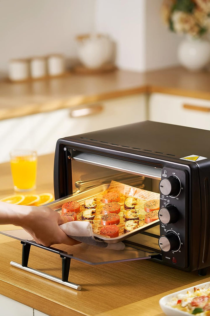 Mini Backofen 13 Liter | 65°-230°C | Timer | aufklappbares Krümelblech | Minibackofen | Backofen | K