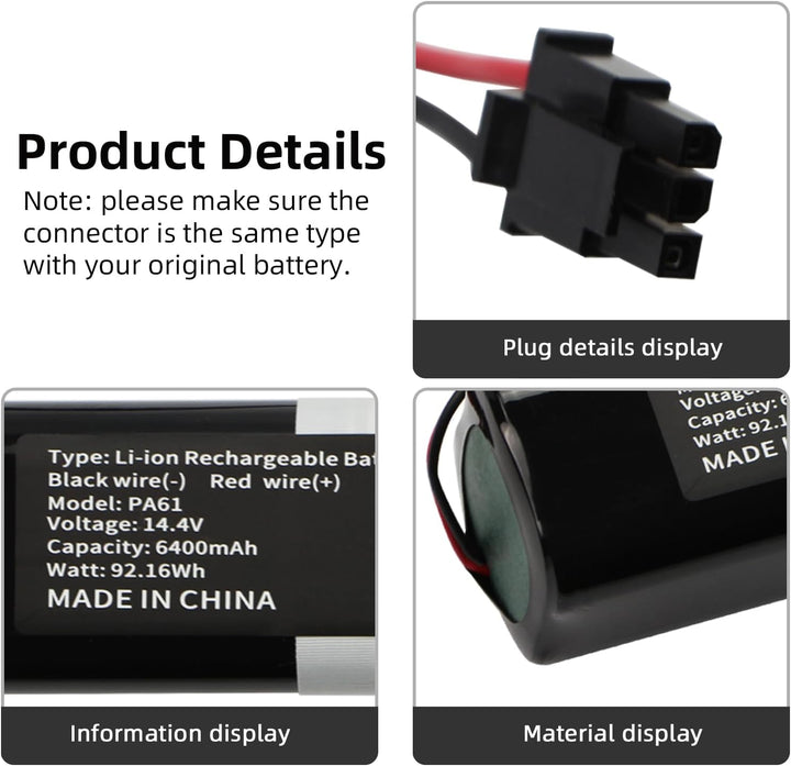 K KYUER 6400mAh PA61 Rechargeable Saugroboter Akku für Eufy RoboVac X8 Series RoboVac X8,RoboVac X8
