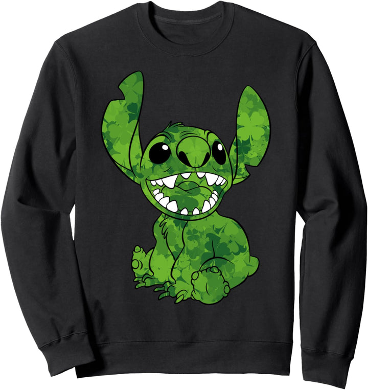 Disney Lilo & Stitch St. Patrick's Tag Stitch Clover Fill Sweatshirt