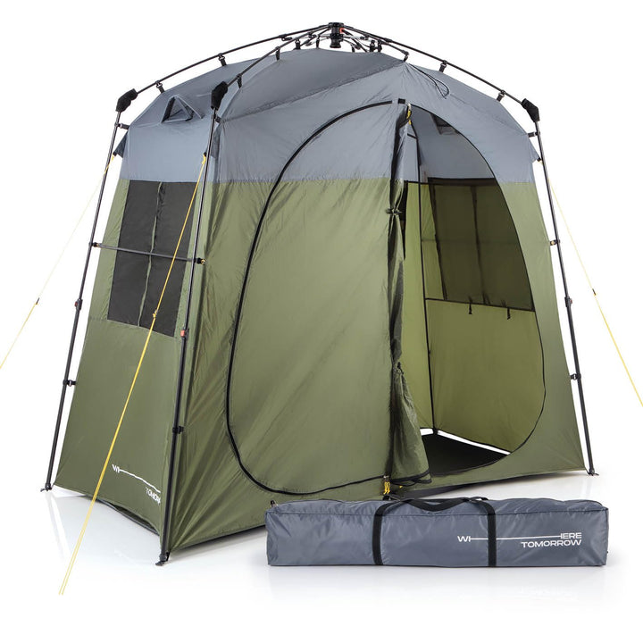 LUMALAND Premium Duschzelt | Toilettenzelt für Indoor &amp; Outdoor | Mobiles Umkleidezelt &amp; Lagerzelt |