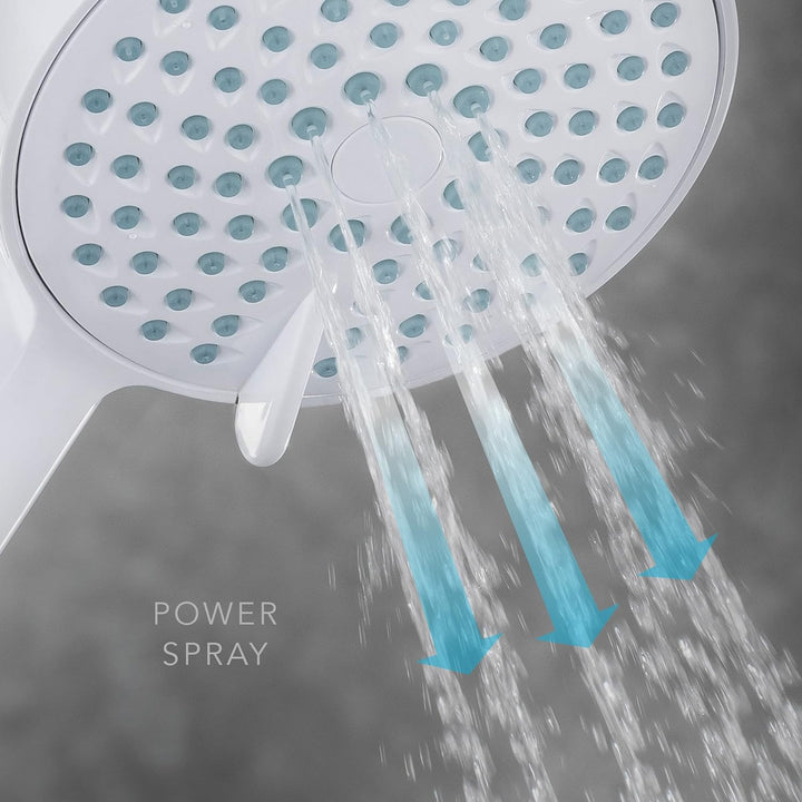 Mira, Beat Four Spray Duschkopf, 2.1703.010, 9 cm, weiss, Chrom, chrom, weiss/chrom, 9 cm Weiss / Ch