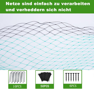 Vogelnetz Obstgarten Netz,Gartennetze,Hühnerkäfig Geflügel Zuchtnetz,Heavy Duty Nylon Anti Bird Net,