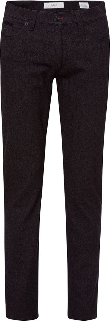 BRAX Herren Jeans Hose Cadiz C Wolloptik Twillstretch Darkblue Kariert 36W / 32L Grau Grau (Anthra 0