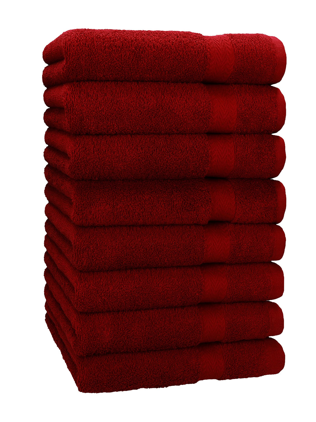 Betz 8 Stück Handtücher Set Grösse 50 x 100 cm Handtuch Premium 100% Baumwolle (rubinrot), Rubinrot