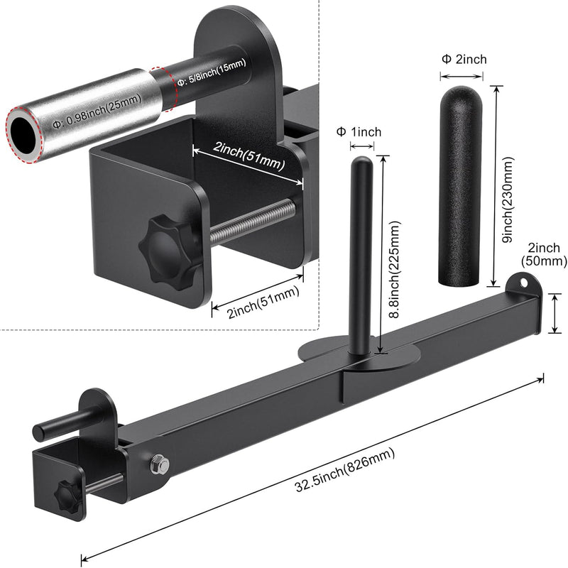 Kipika Belt Squat Lever Arm Attachment for 2„ x 2“ and 3„ x 3“ Square Tube Power Cages - Landmine At