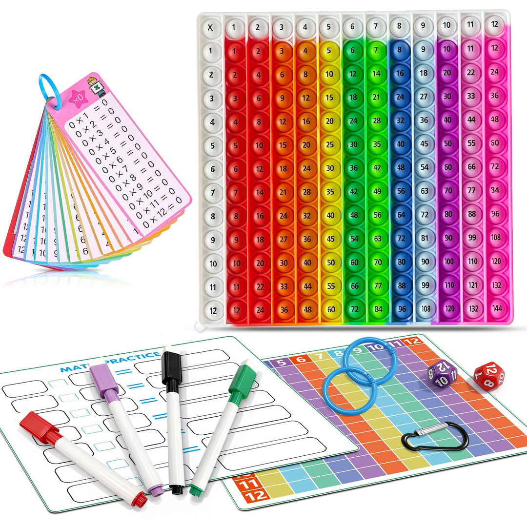 Pop Out Multiplikationstabelle 12x12 Math Multiplikation Fidget Spielzeug 1x1 Lernen Spiel Multiplik