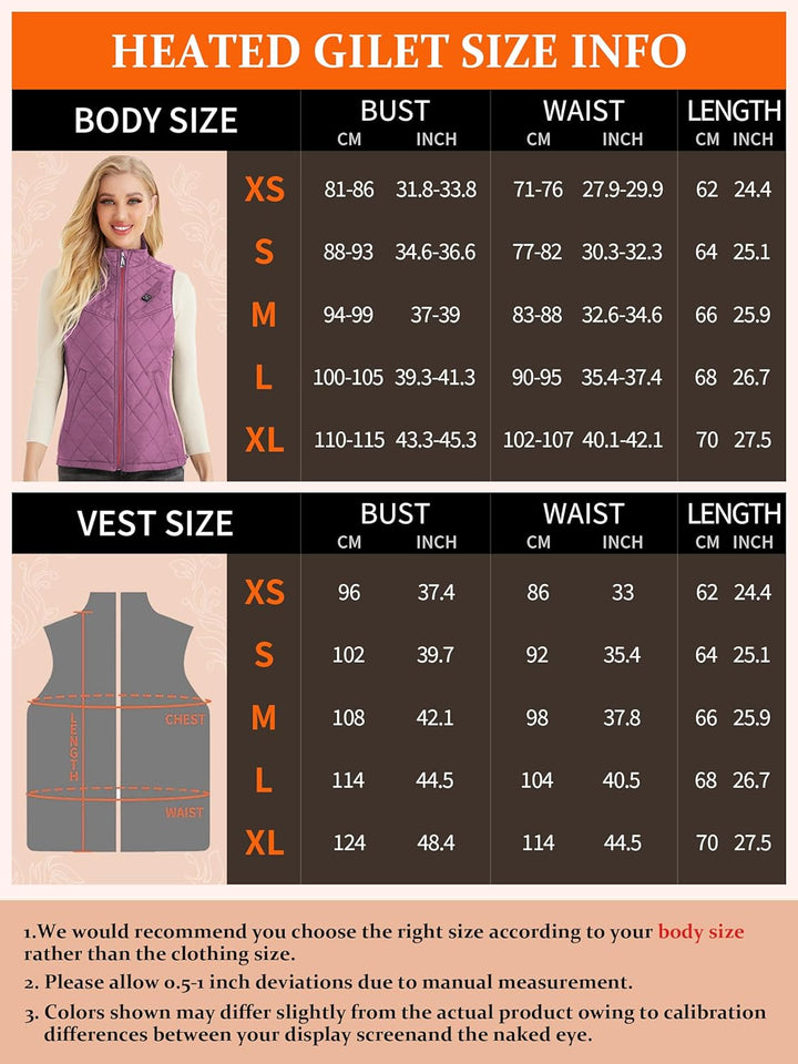 Kintiwe Beheizbare Weste, Beheizte Weste Damen mit Akku, Beheizbare Jacke Heizweste Wärmeweste mit 3