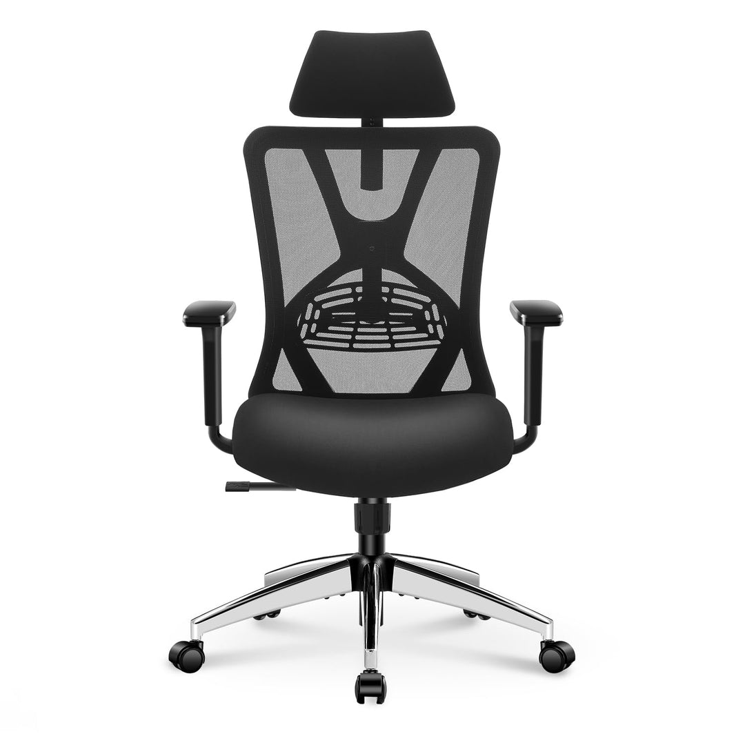 Ticova Bürostuhl Ergonomisch Schreibtischstuhl, Hoher Rücken Ergonomischer Stuhl mit Verstellbarer L