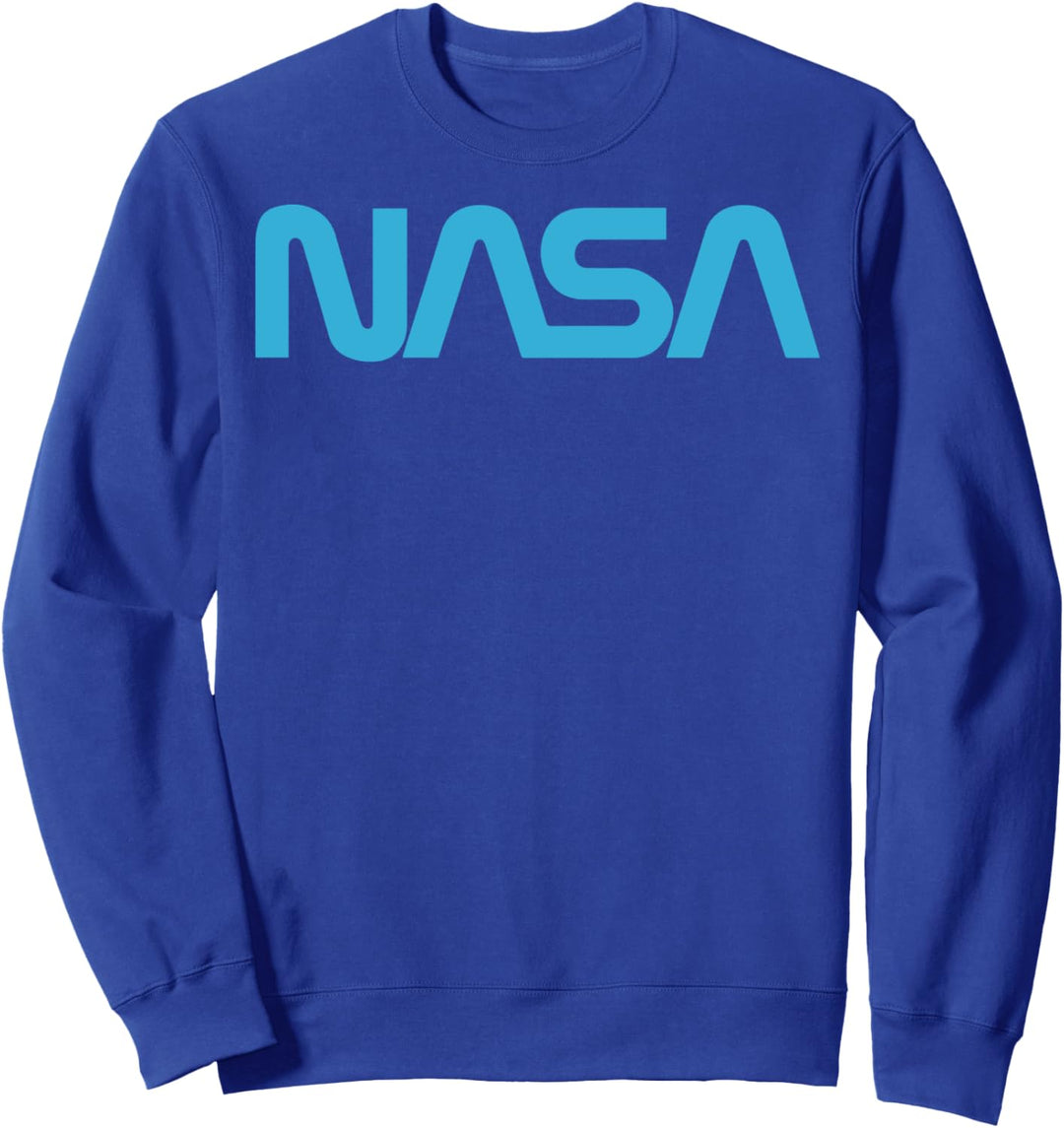 NASA Simple Bold Blue Connected Logo Sweatshirt