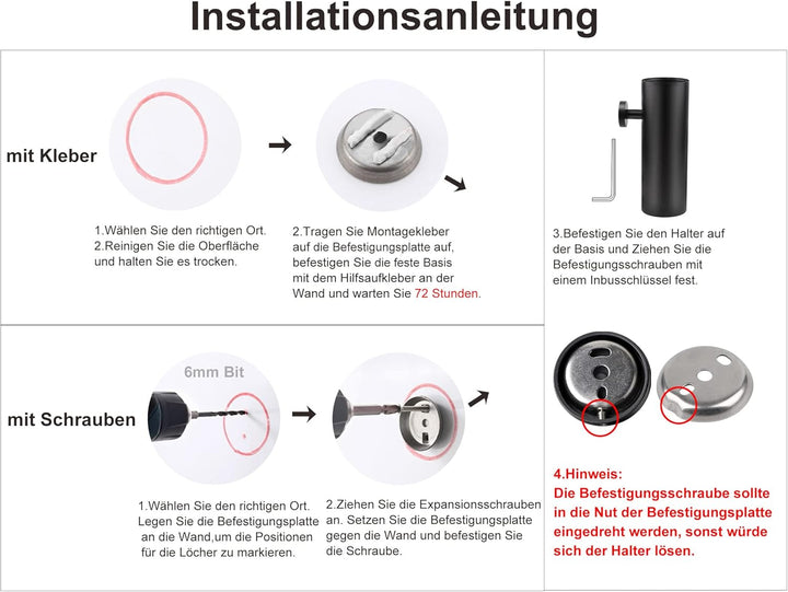 EXLECO Edelstahl Toilettenbürste WC Bürste mit Ersatzbürste Wasserauffangbehälter Klobürste und Behä
