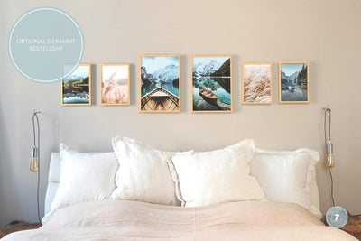 Papierschmiede® Mood Poster Set Lake View, Bilder Wohnzimmer Deko Schlafzimmer, 2x DIN A3 (ca. 30x42