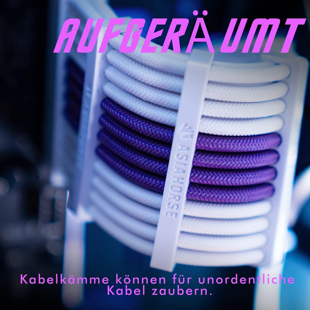 AsiaHorse 16AWG PSU Kabelverlängerung, Sleeved Cable Kit für GPU/CPU,Netzteil Cable Extensions mit K