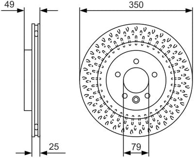 Bosch BD2452 Bremsscheiben - Hinterachse - eine Bremsscheibe