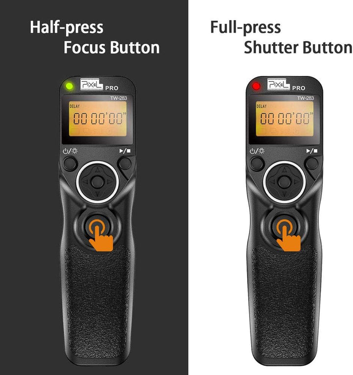 Kabellose Fernauslöser, Pixel 2,4GHz Funk-Fernauslöser Timer Fernbedienung Drahtauslöser TW-283 E3/N