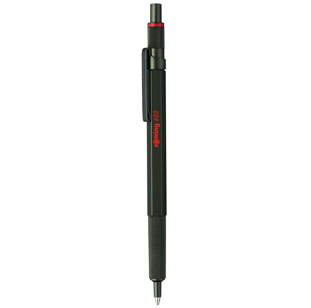 rOtring 600 Kugelschreiber , mittlere Spitze , Schwarze Tinte , Grüner Schaft , nachfüllbar, Grün