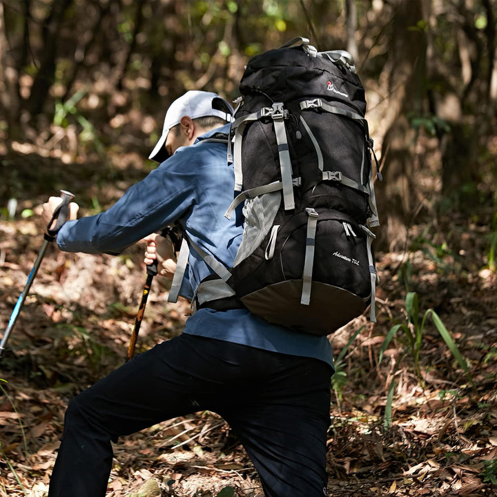 MOUNTAINTOP 70L Trekkingrucksack Innenrahmen Rucksack Wanderrucksack Herren Damen Backpacking Rucksa
