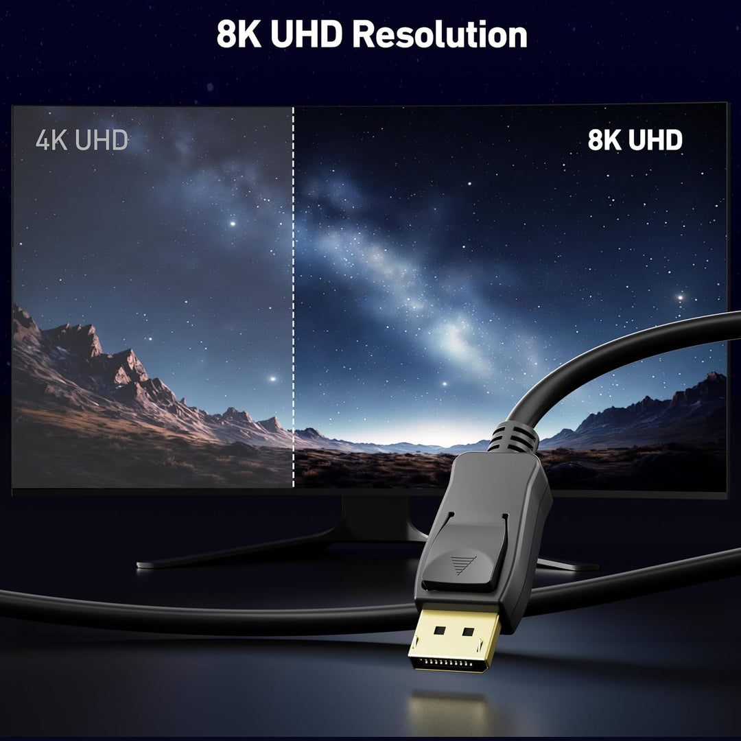 BENFEI [VESA zertifiziert] DisplayPort DP 1.2 Kabel 3M 4K, 2 Stück DisplayPort auf DisplayPort Kabel