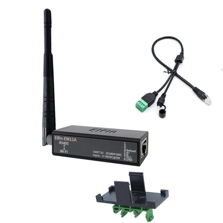 Jevina RS485 to WiFi Converter -EW11A-0 Modbus Protocol Data Transfer via WiFi, Supports 802.11bgn