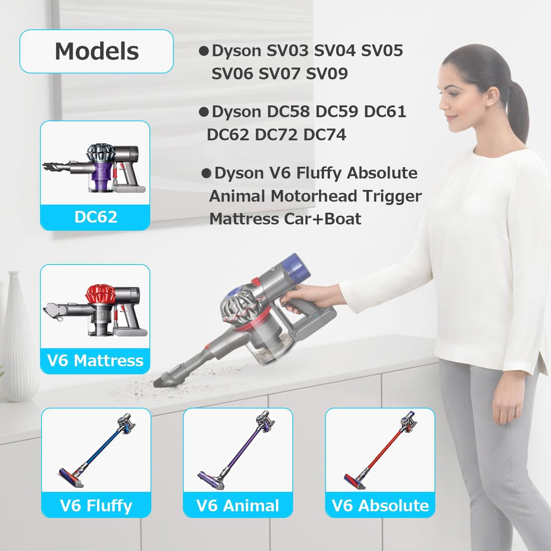 DTK Ersatzakku für Dyson V6 Akku Kompatibel mit V6 Fluffy Animal Absolute Motorhead Trigger SV03 SV0
