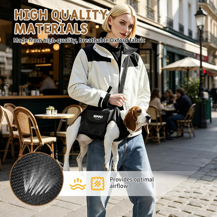 Hundetragetasche, Tragehilfe Hund Hundetragerucksack 2 in 1 Schulter und Rucksack, Verstellbare Trag
