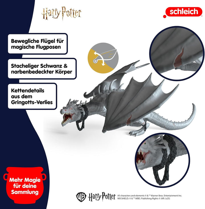 schleich Harry Potter | Ukrainischer Eisenbauch 13995 | Drache mit beweglichen Flügeln | als Deko od