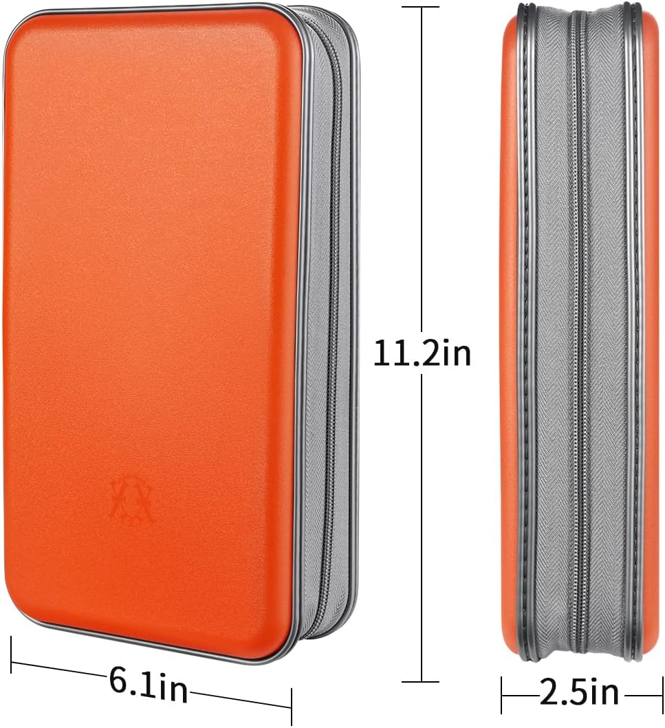 LIOVODE DVD-Tasche,96 Kapazität CD-Hülle Halter Lagerung Veranstalter Hartplastik Schutz Disc-Geldbö