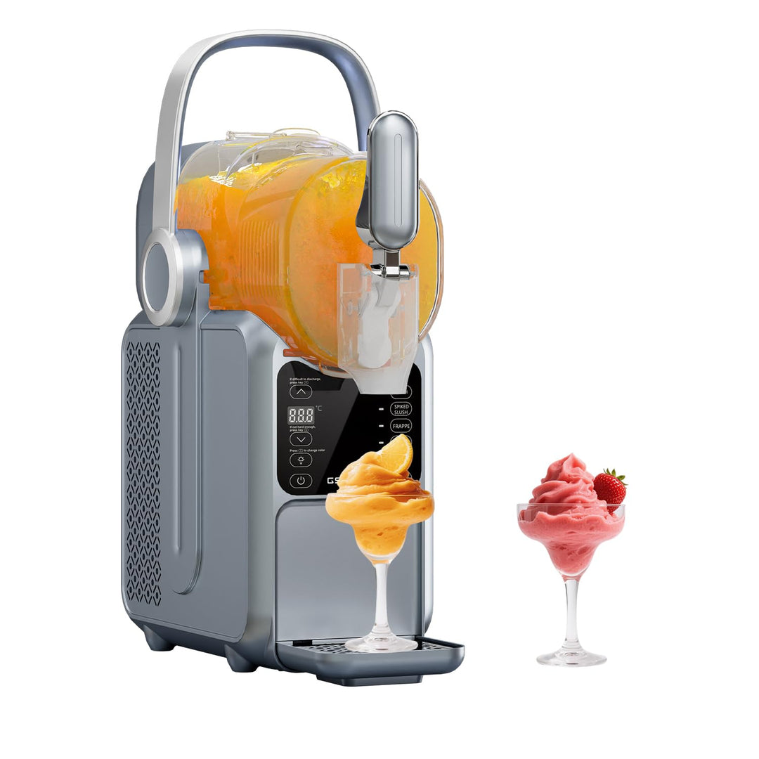 Slush Maschine, 3L, kein Eis nötig, Slush-Maker für Zuhause mit tragbarem Griff, Echtzeit-Temperatur