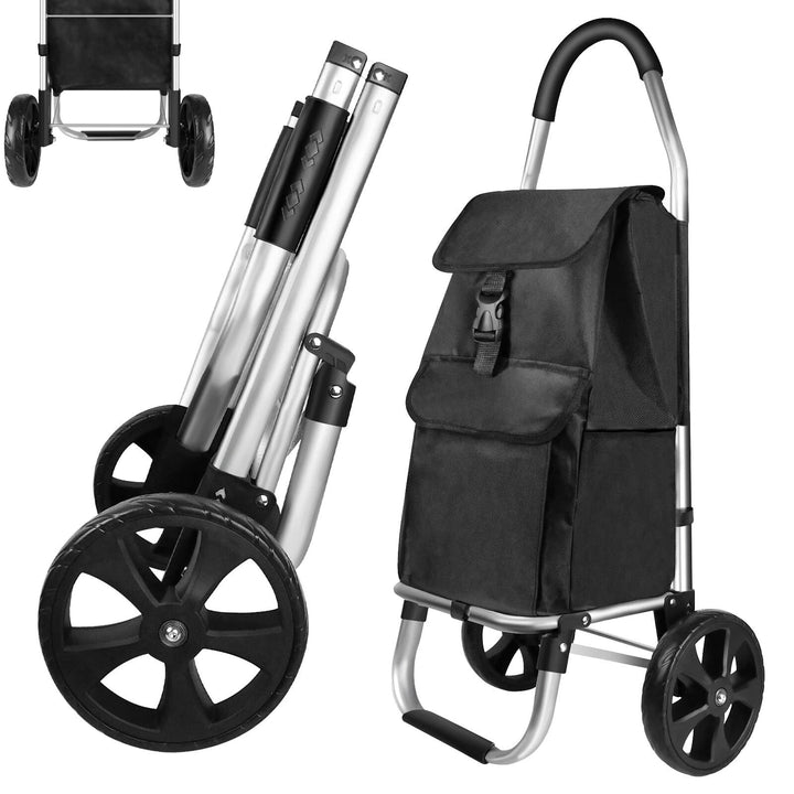 Einkaufswagen, gross, leicht, zusammenklappbar, wasserdicht, 2 Räder, 40 l, grosses Fassungsvermögen