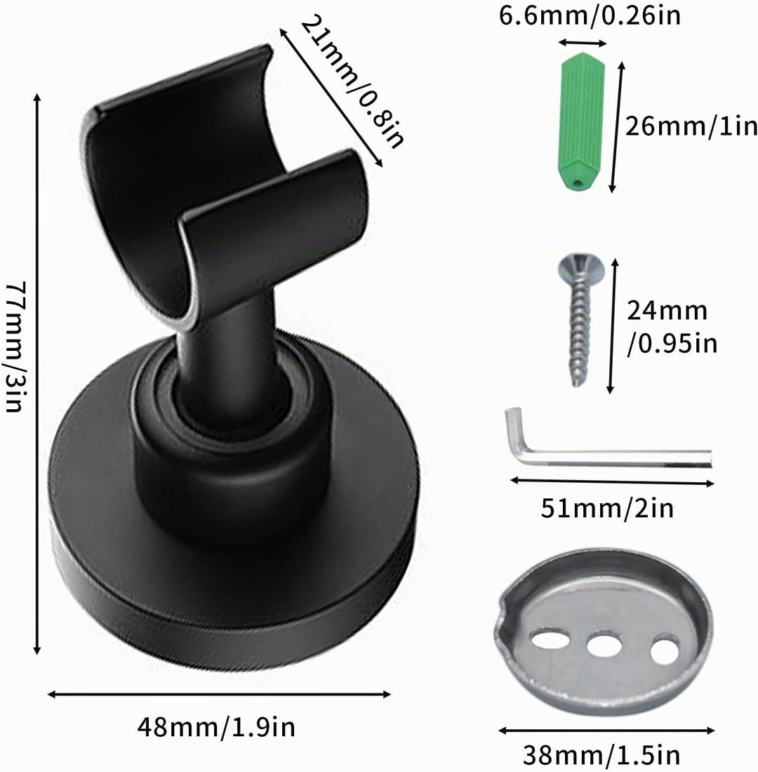 Handbrause Halterung, Verstellbarer Brausehalter, 360° Drehbar Duschkopfhalterung, Universel Edelsta