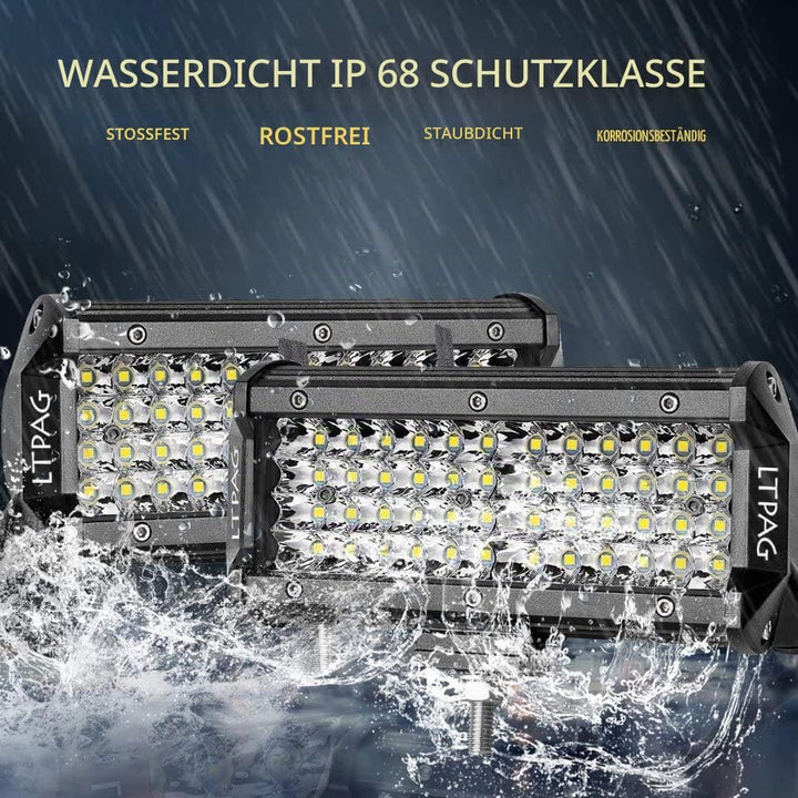 LTPAG 2 x 288W Scheinwerfer LED Zusatzscheinwerfer, 7" 28800LM Arbeitsscheinwerfer Auto 12V 24V LED