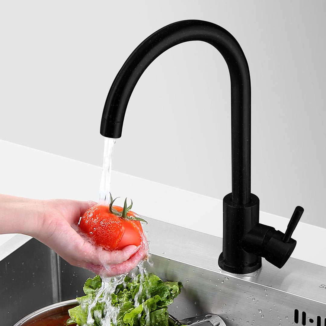 SOLVEX Küchenarmatur Mischbatterie,Wasserhahn Küche 360° Drehbar,Edelstahl Spültischarmatur mit Hohe