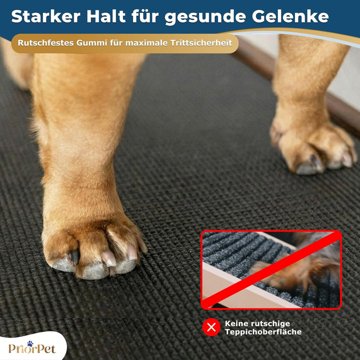 Hunderampe - Hundetreppe für kleine Hunde und grosse Hunde - Einstellbar 18-53 cm - Für Bett,Sofa -