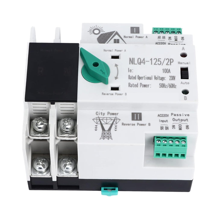 Dual Power Automatic Transfer Switch, Sekundärstromverteilung Power Transfer Switch 230V AC 100A NLQ
