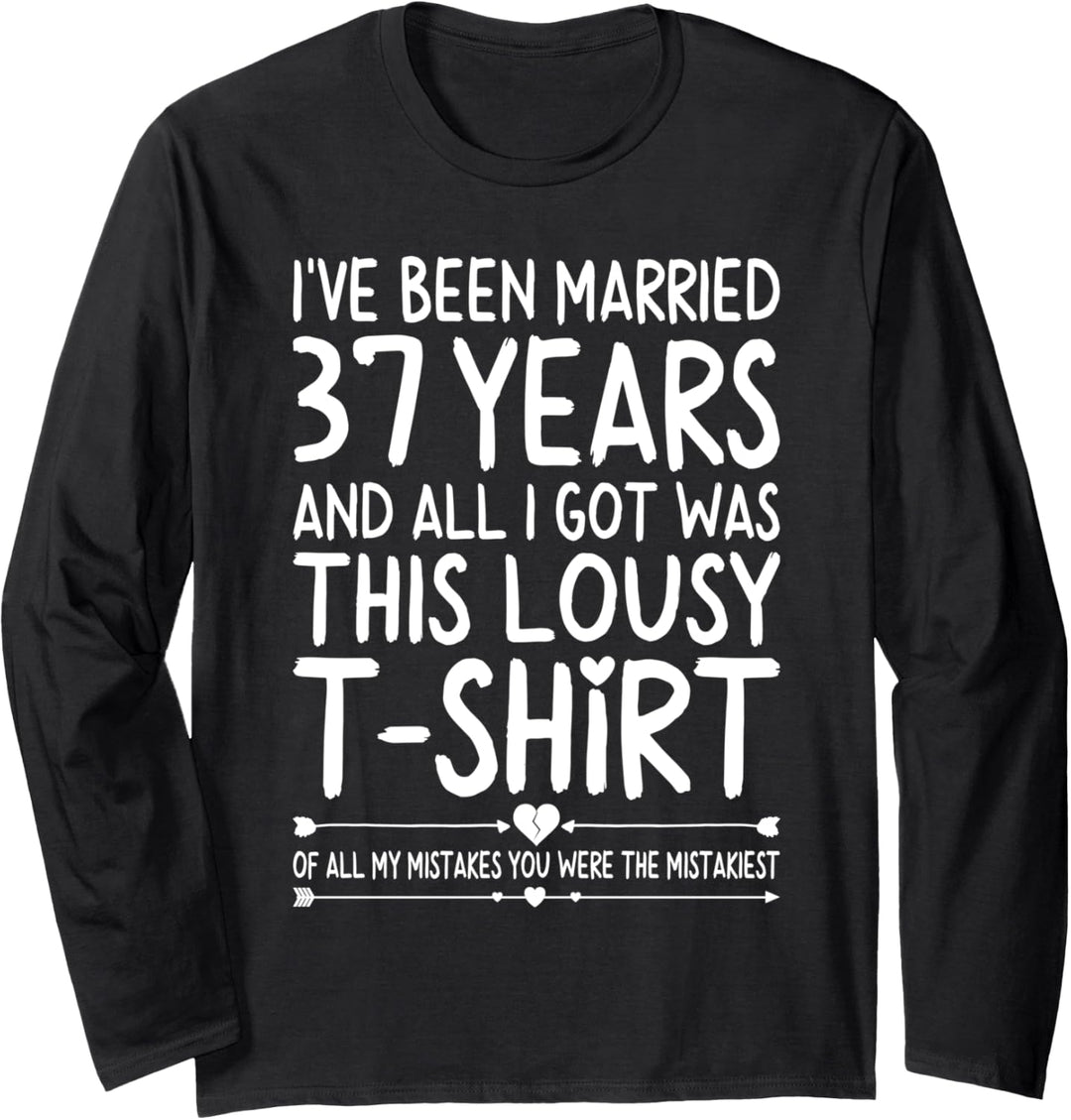 37th Wedding Anniversary Shirt for Her and Him Couples Funny Langarmshirt