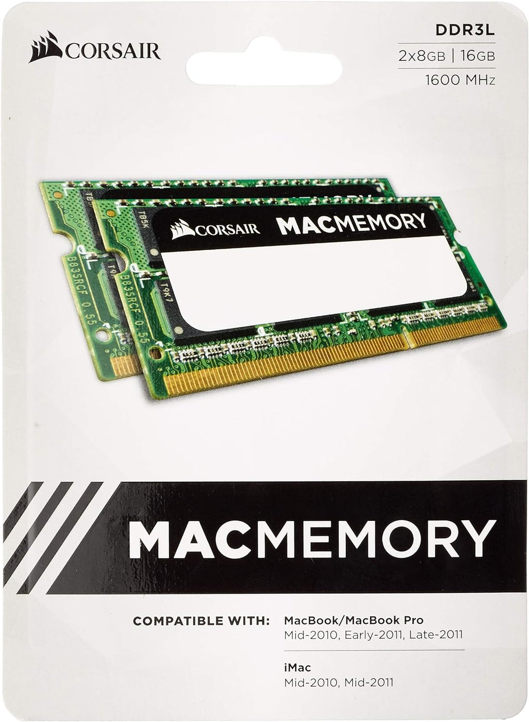 Corsair Mac Memory SODIMM 16GB (2x8GB) DDR3L 1600MHz CL11 Speicher für Mac-Systeme, Apple-Qualifizie
