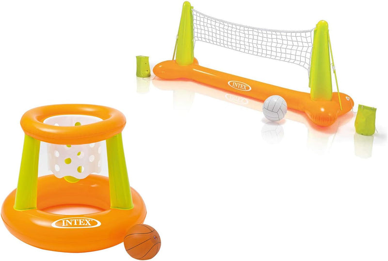 Intex Wasserspiel Floating Hoops, Mehrfarbig, Ø 67 x 55 cm 2 Stück Floating Hoops - Spiel + Pool Vol