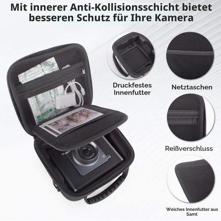 MUZIRI KINOKOO Schutzhülle für Instax Wide EVO 2-in-1 Kamera, Harte Eva Tasche für Fuji Wide EVO Kam