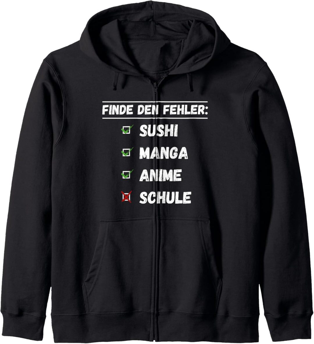 Lustiges Anime Design für Schüler Kapuzenjacke