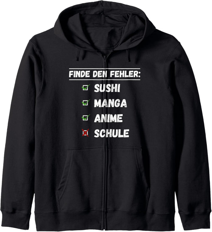 Lustiges Anime Design für Schüler Kapuzenjacke