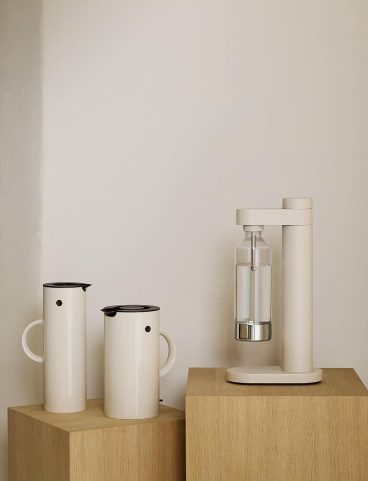 Stelton Brus Wassersprudler mit Flasche, Premium Carbonator für Wasser mit CO2 - Einstellbare Sprude