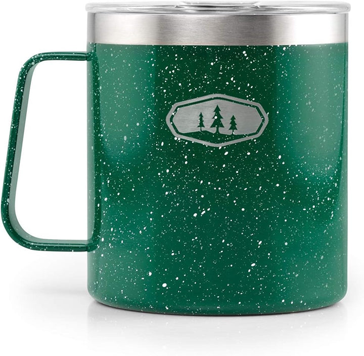 GSI Outdoors Glacier Stainless Camp Cup – 444 ml (Green Speckle) Einheitsgrösse Green, Einheitsgröss