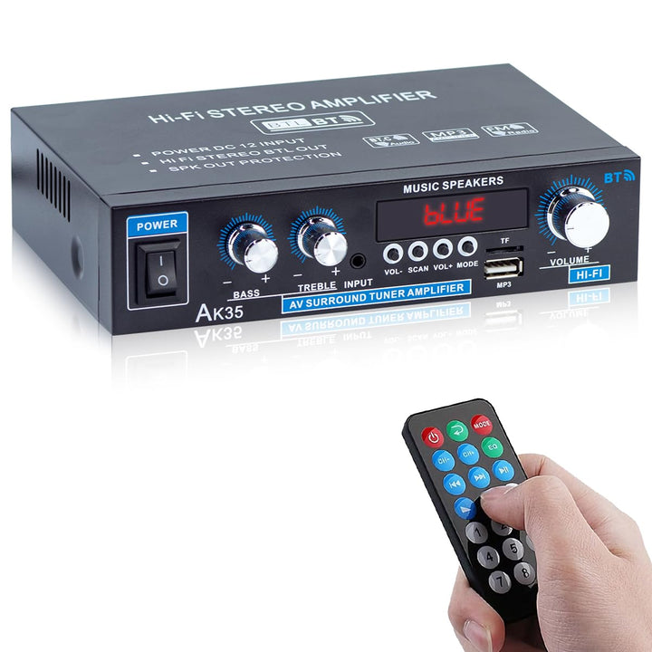 Hosyond AK35 Bluetooth 5.0 Stereo Verstärker 2.0 Kanal 30Wx2 | Mini Audio Empfänger, Heim HiFi Verst